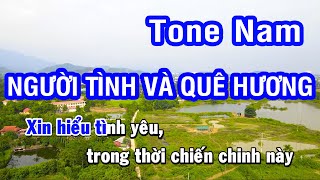 Karaoke Người Tình Và Quê Hương Tone Nam | Nhan KTV