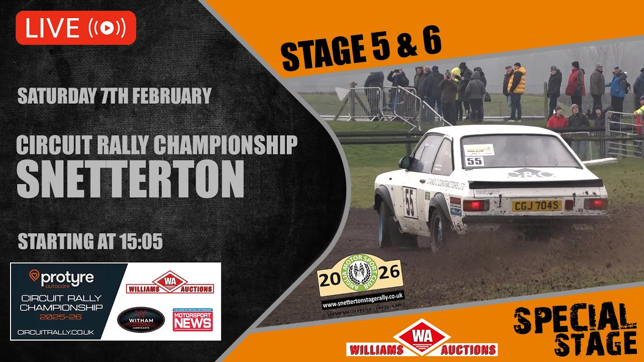 LIVE! Snetterton Stages - Stage 5 & 6 - Protyre Circuit Rally Championship 2025/26