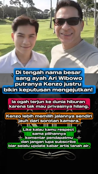 “Amidst the fame of his father, Ari Wibowo, his son Kenzo made a surprising decision!