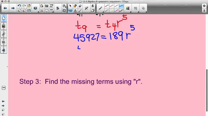 Finding Missing Terms in Geometric Sequence Ex #2