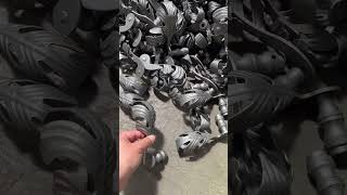 From Steel to Art | Finished Wrought Iron Leaf Details#metalfactory #metalproduction #irongate