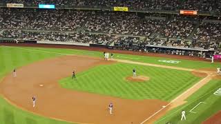 New York Yankees up-close - Yankees at bat, bottom 7th inning at Yankee Stadium, July 7, 2023