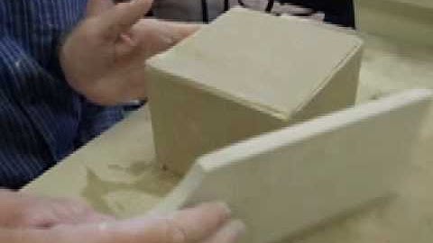How to make  a ceramic box with firm slabs part 4
