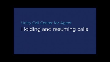 Unity Call Center Agent - Holding and Resuming Calls - Charter Spectrum