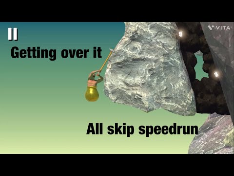 Getting over it all skip speed run