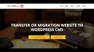 Moving a site (from the framework) to CMS WordPress