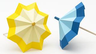 How to make a DIY paper mini beach umbrella easy party drinks decoration