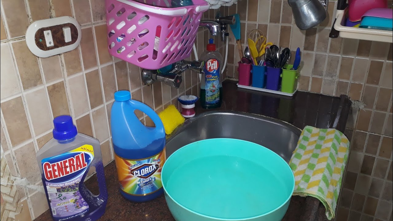 روتينى ف تنظيف المطبخ💜|| وتغيير نظام مطبخى|| سلسلة تجديدات قبل رمضان🌙|| جددى من غير فلوس