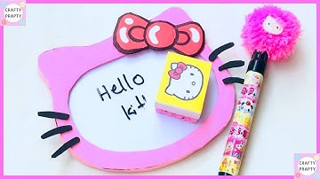 How to make Hello Kitty Whiteboard Kids Set With Paper / School Supplies / Hello kitty Stationery