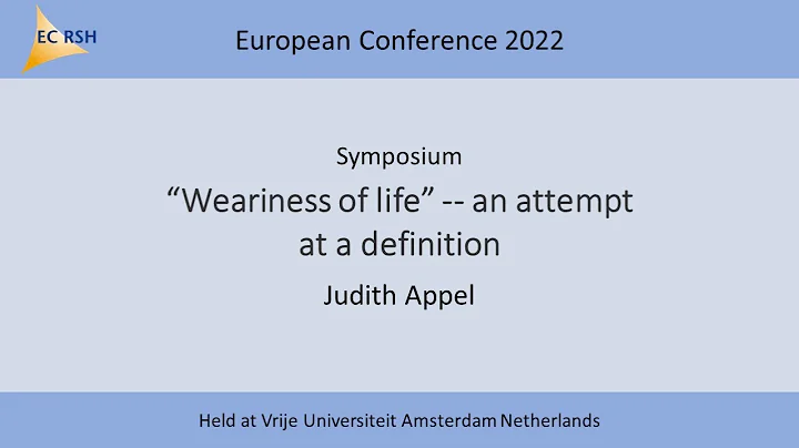 Judith Appel: Weariness of life