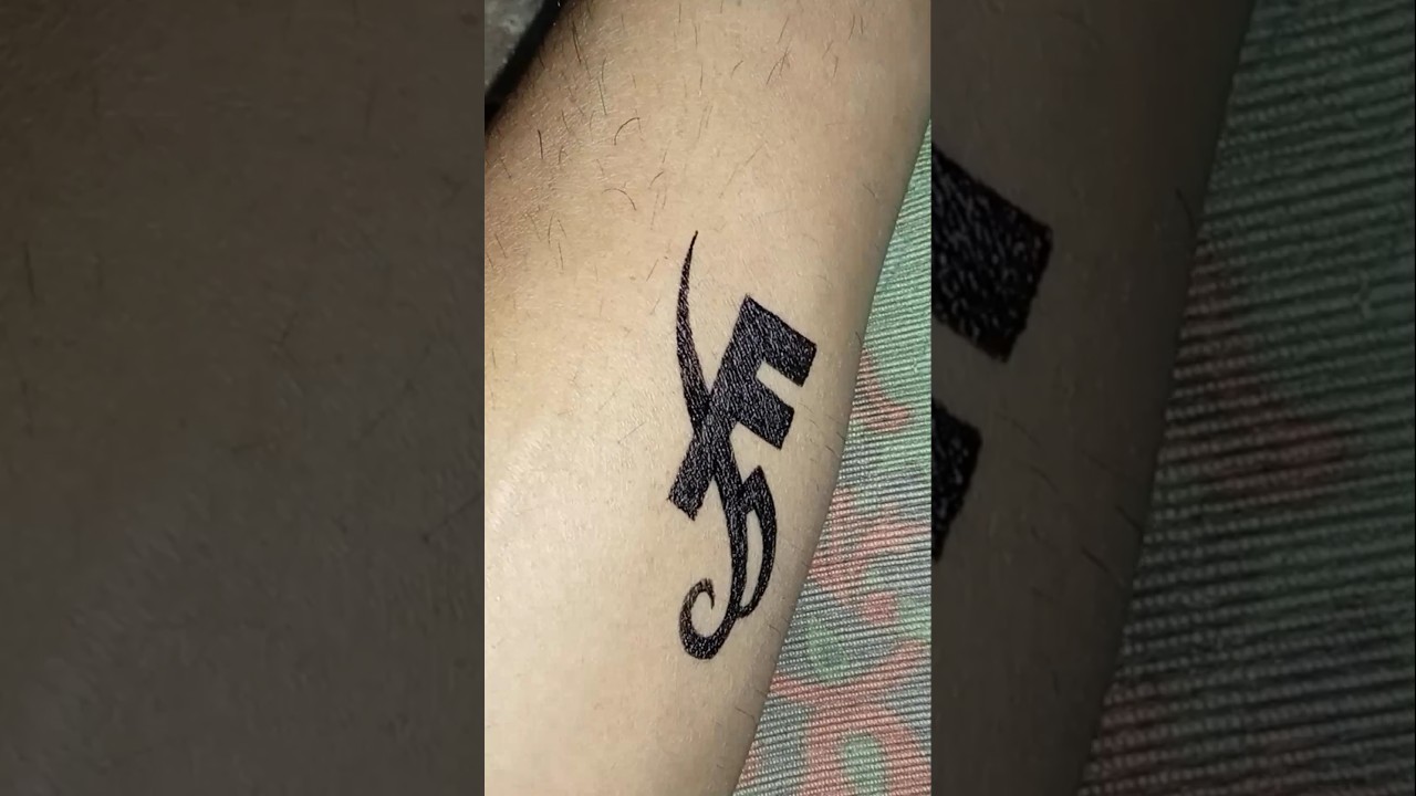How To Make F Letter Tattoo design