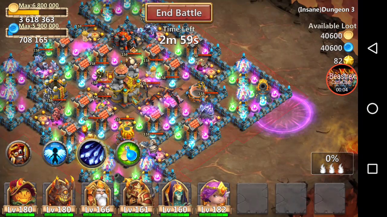 Insane Dungeon 3-10 (3 flames) Castle Clash