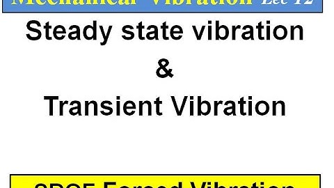 Mechanical Vibration Lecture 12 ||  SDOF Undamped Forced Vibration #AshishPurohit