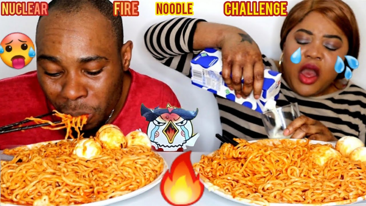 NEW LIMITED EDITION NUCLEAR FIRE NOODLE CHALLENGE / RACE 한정판 MUKBANG 미니 핵불닭볶음면 먹방