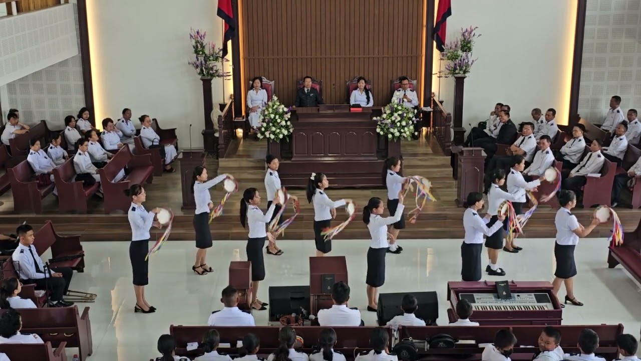 Timbrel Display - Tambourine dance - Corps Cadet, The Salvation Army, Zemabawk Corps