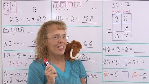 Add a 2-digit number and a single-digit number mentally - no regrouping - 1st grade math