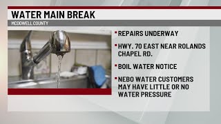 Water main break causes outage for WNC customers
