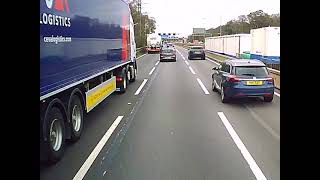Idiot Truck Driver Blakemore Logistics, M42 Motorway Outside Lane