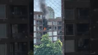 Apartment fire in downtown Vancouver on July 23