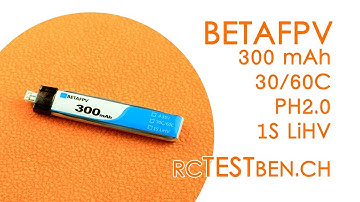 BetaFPV 1S 300mAh 30C/60C LiHV Battery Testing - RCTESTBEN.CH