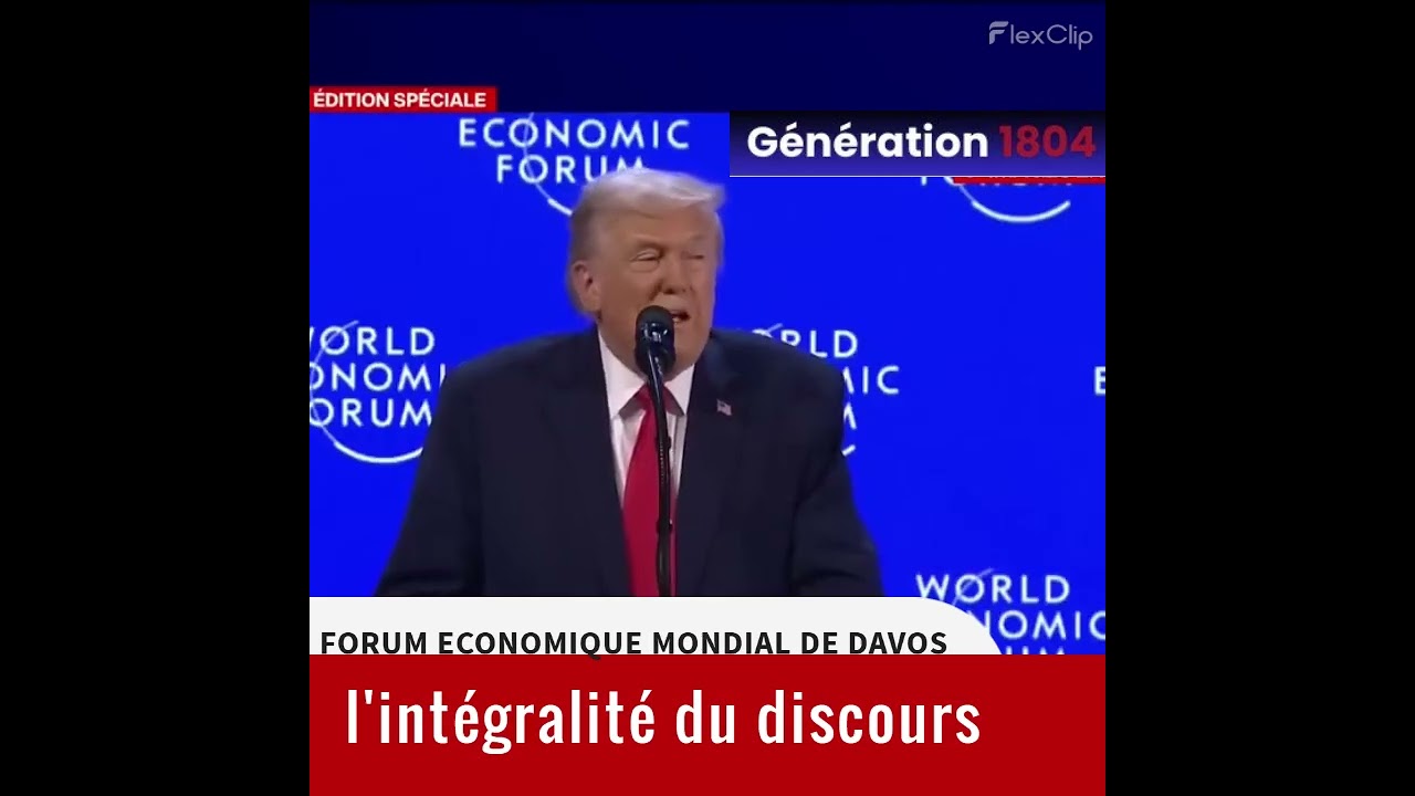 L'intégralité du discours de Donald Trump au Forum Économique Mondial de Davos.