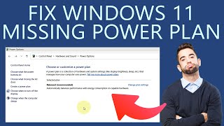 How To Fix Power Plans Missing In Windows 11?