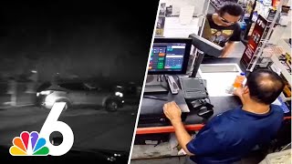 Florida man accused in string of armed robberies that led to chase caught on camera arrested