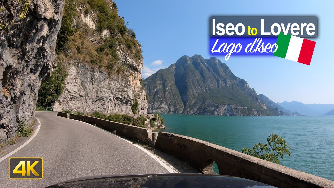 Driver's View: Around Lago d'Iseo from Iseo to Lovere, Northern Italy 🇮🇹