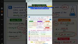 Molarity shortcut formula/chemistry class 12/soln./NUMERICAL#Shorts #tntchemistryworld #viral #neet