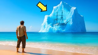 CASTAWAY DISCOVERS SHIP TRAPPED IN ICEBERG ICE… AND WHAT HE SEES INSIDE CHANGES EVERYTHING