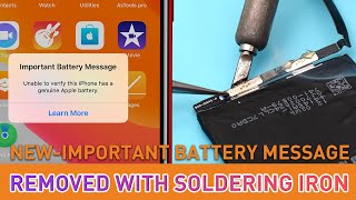 New ! Important Battery Message Removed With Soldering Iron