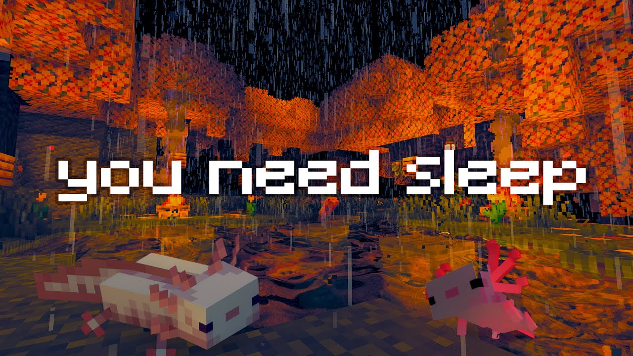 stop worrying, go to sleep.. (minecraft music w/ soft rain)