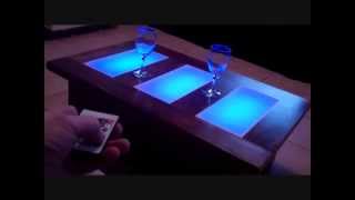 Handmade led lit furniture by http://www.design4wood.co.uk/ Coffee table, new contemporary design, with remote control colour ...