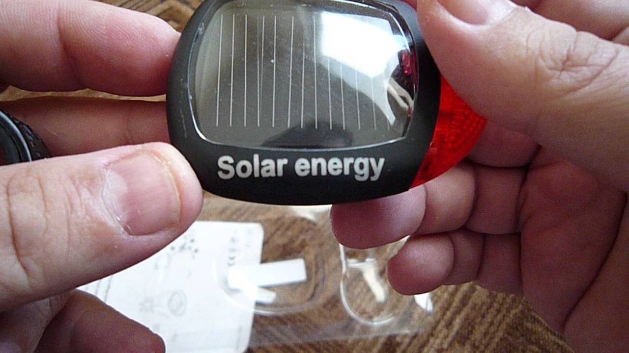 Solar Power Bike Bicycle Rear Tail Red 2 LED 4 Mode Light Lamp YouTube