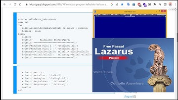 Menjalankan Program Kalkulator by tekprogapp Dengan Compiler Lazarus dengan Bahasa Pascal