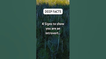 4 Signs to show you are an introvert #shorts #subscribe #introvert