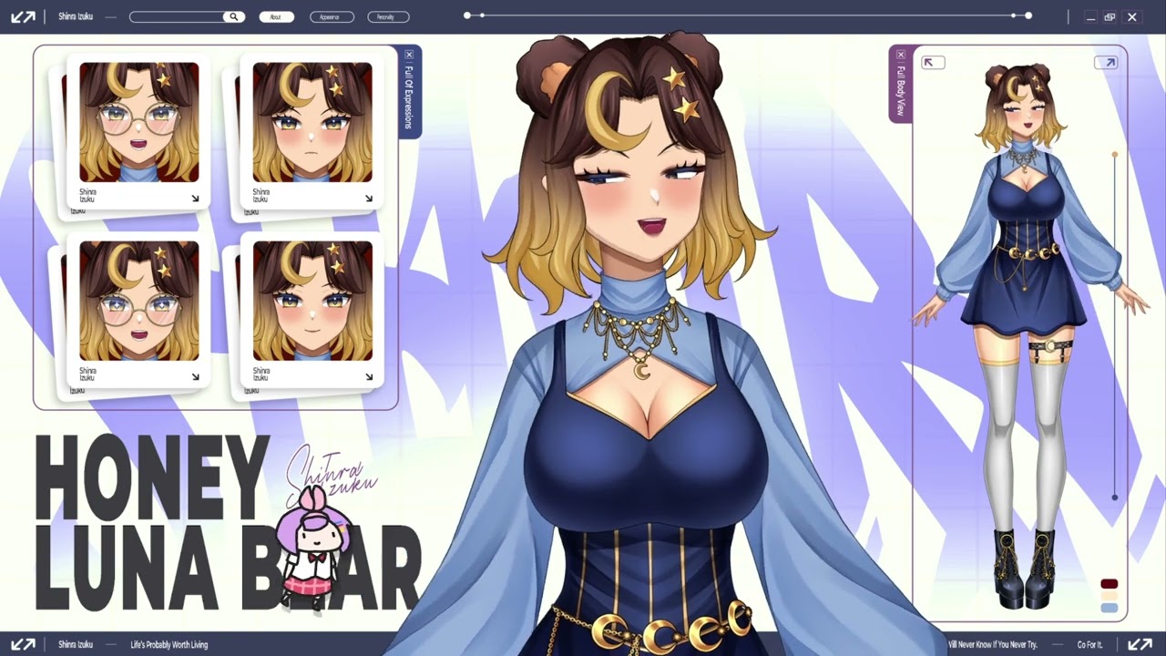 HoneyLunaBear VTuber Showcase ( Standard Rigging )