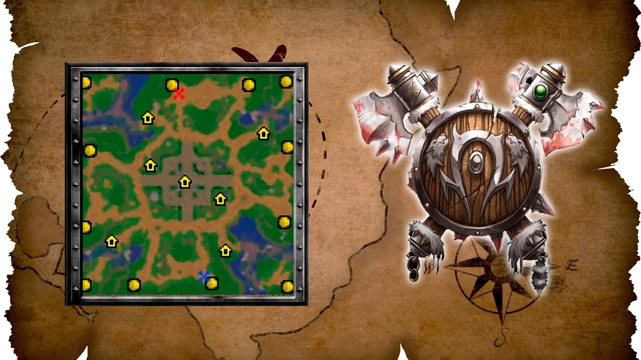 WarCraft III Reforged. Lost Temple (1v1 ver.). Easy AI 50%. Horde vs. Horde