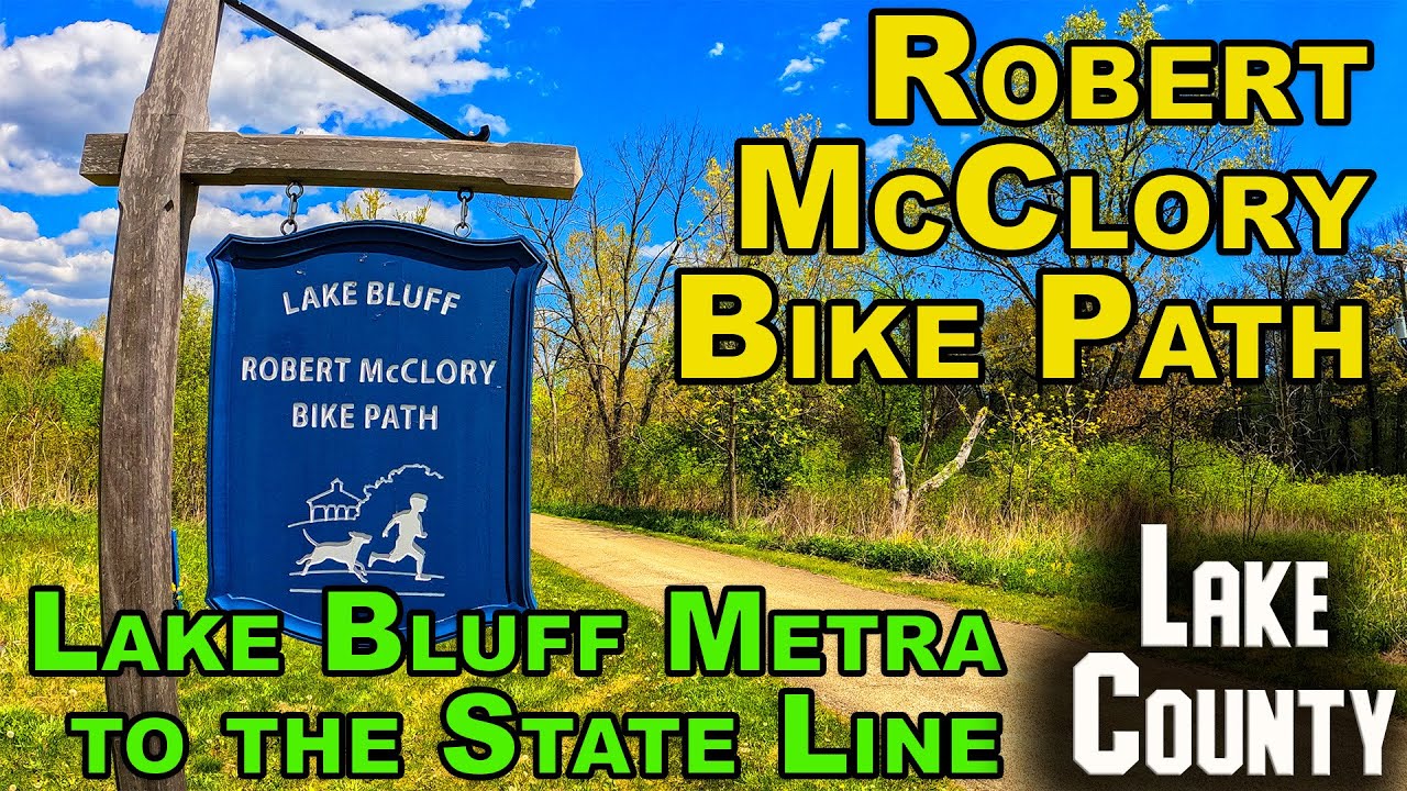 Robert McClory Bike Path Lake Bluff Metra to State Line Round Trip
