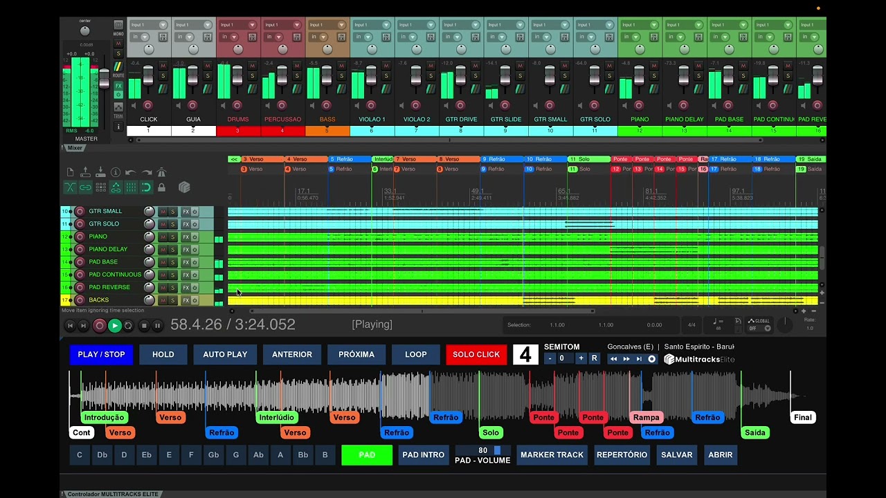 Santo Espírito - Paulo César Baruk + Leonardo Gonçalves #multitracks #playbacks #vs 