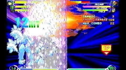 MvC2: Jill 6 fierces with BH assist into super 123 dmg (on Akuma)