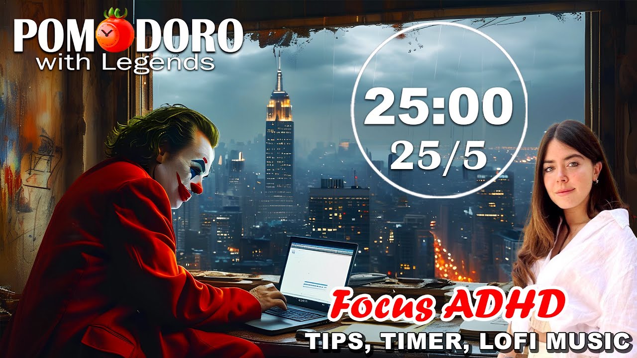Study with Me ADHD 25/5 Pomodoro Timer 🍅🍅🍅 Deep Focus Study With Lofi ...