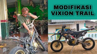 Proses Pembikinan Rangka Vixion Trail  Part 1 #modifikasi #vixion #custom #Trail