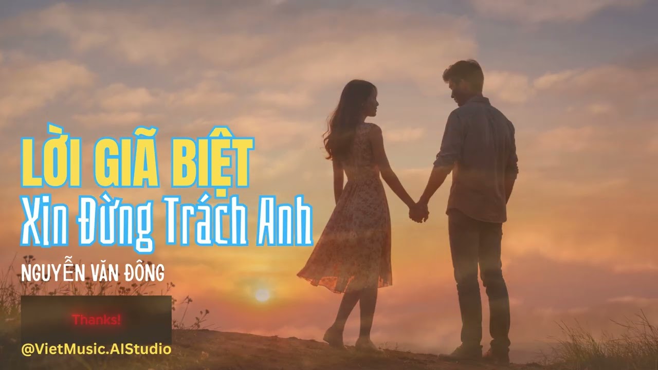 LỜI GIÃ BIỆT & XIN ĐỪNG TRÁCH ANH | NGUYỄN VĂN ĐÔNG | AI COVER | NHẠC VÀNG XƯA – VietMusic.AIStudio