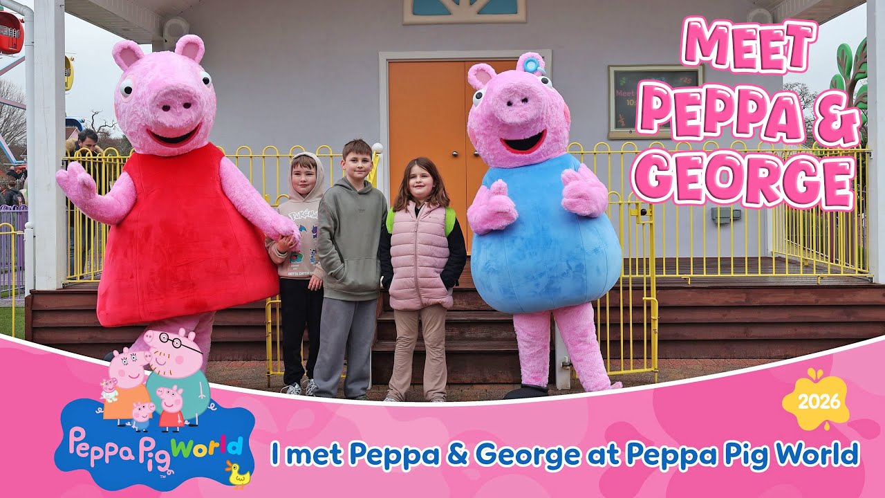 Встречайте Свинку Пеппу и Джорджа в парке развлечений PEPPA PIG WORLD Paultons Park (февраль 2026...