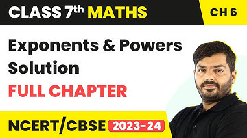 Exponents and Powers - Full Chapter RD Sharma Solution | Class 7 Maths Chapter 6