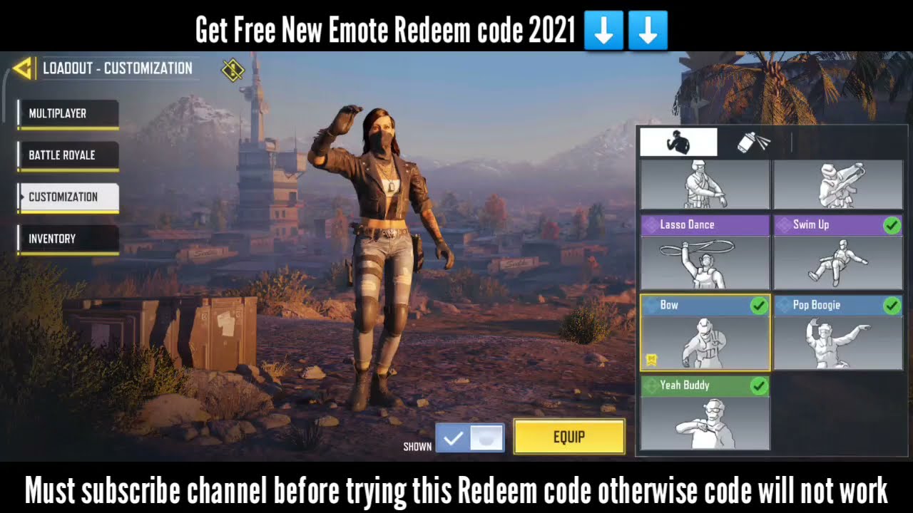 free Emote codm