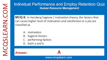 Performance & Employee Retention Quiz Question Answer PDF | Employee Retention Quiz | Ch 7 Notes App