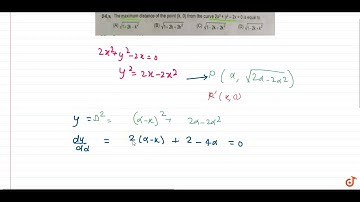 The maximum distance of the point `(k, 0)` from the curve `2x^2+y^2-2x=0` is equal to