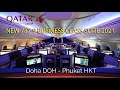 4K TRIP REPORT | New 787-9 2021 QATAR Airways Business Class | Boeing 787-9 | Doha DOH - Phuket HKT